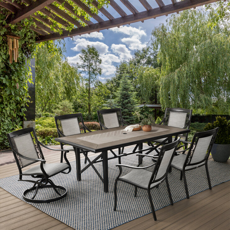 Agio Kimberling Juego de comedor para patio de 7 Piezas — Imagen 1 de 4