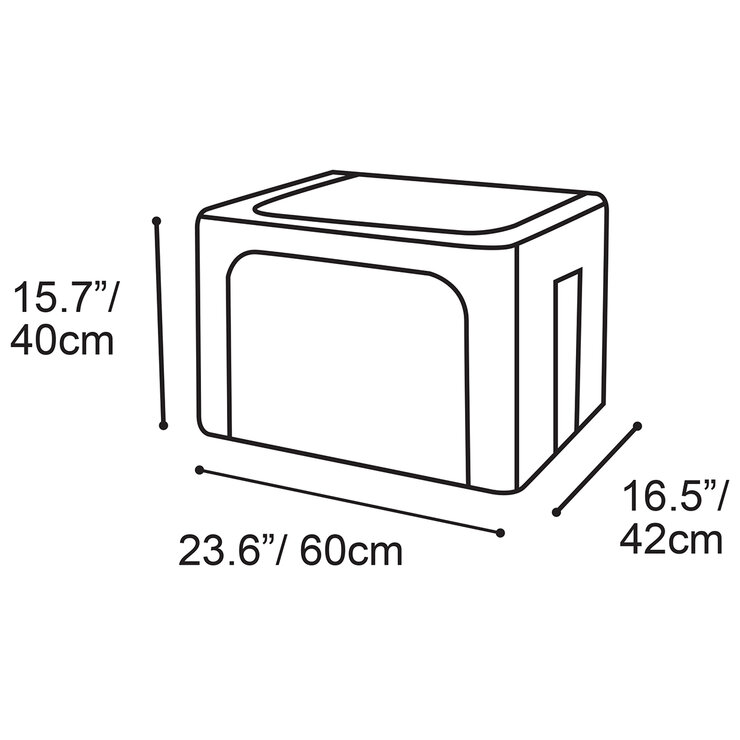 AG Box, Set de 2 Cajas Flexibles de Almacenamiento Negras — Imagen 2 de 4