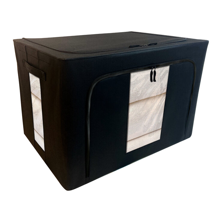 AG Box, Set de 2 Cajas Flexibles de Almacenamiento Negras