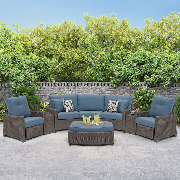 Pacific Casual, Barcalounger Sala para Jardin de 6 Piezas — Imagen 1 de 4