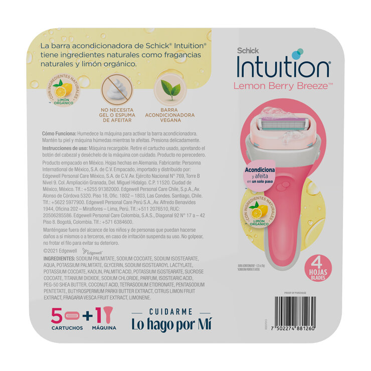 Schick Intuition Maquina para Rasurar con 5 cartuchos — Imagen 2 de 2