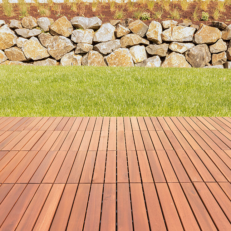 Hanie Design, Piso Vertical de Madera para Exterior, Color Café — Imagen 3 de 4