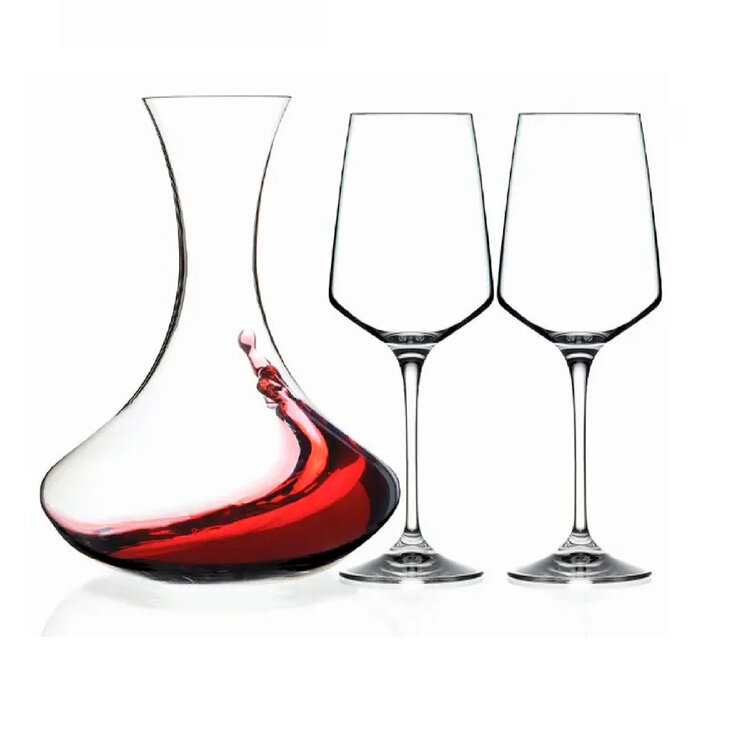 RCR Decantador de 2L y 2 Copas de Vino De 461ml — Imagen 1 de 2