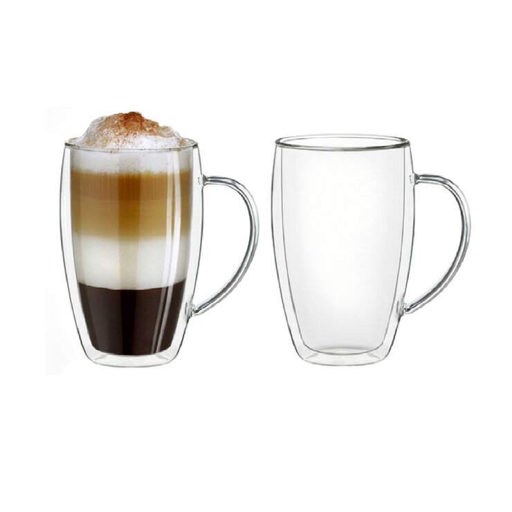 Top Choice Juego de 2 Tazas de Doble Pared de Vidrio de 400ml — Imagen 1 de 3
