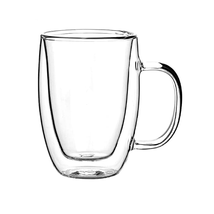 Top Choice Juego de 2 Tazas de Doble Pared de Vidrio de 400ml — Imagen 3 de 3