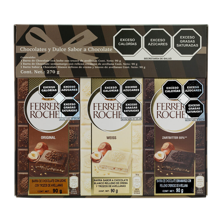 Ferrero Rocher Barras de Chocolate 3 pzas de 90 g — Imagen 1 de 3