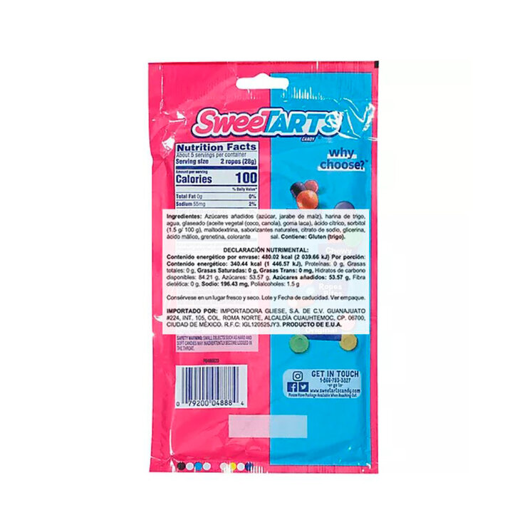 Sweetarts Caramelos Suaves Sabor Fresa 141 g — Imagen 3 de 3