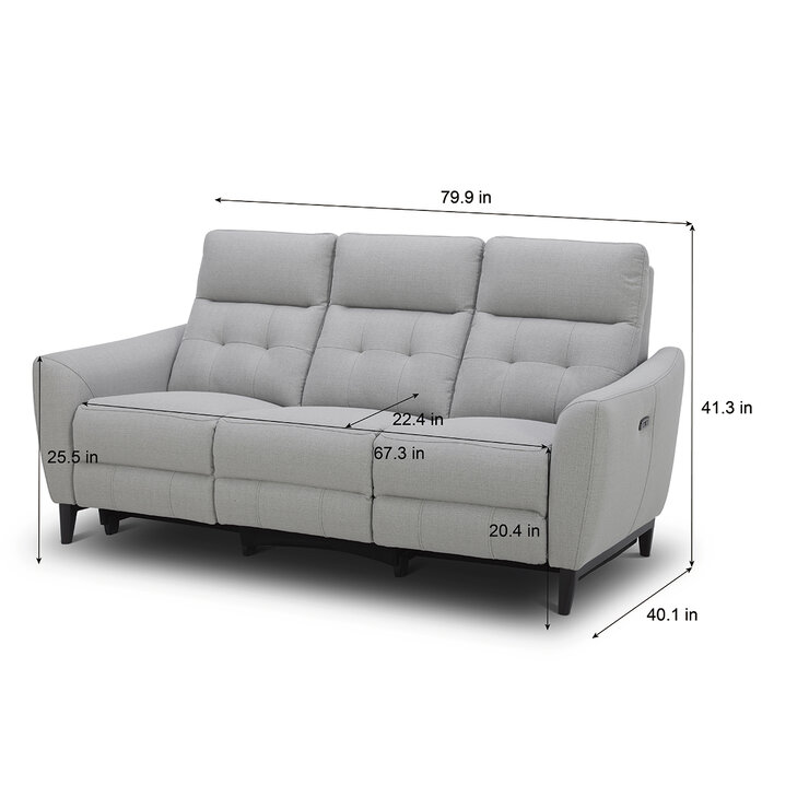 GilmanCreek Furniture, Sofá Reclinable de Tela con Sistema Eléctrico — Imagen 2 de 4