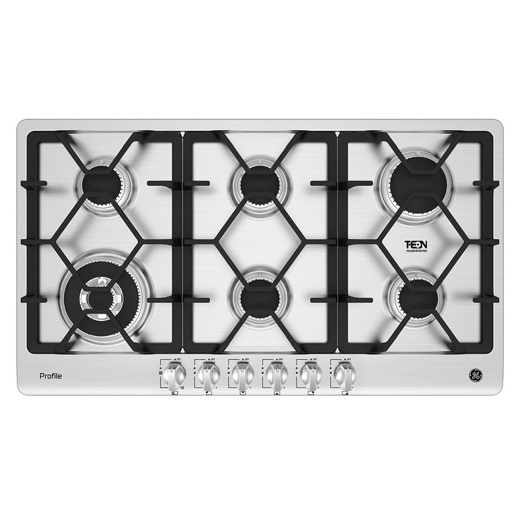 GE Profile Parrilla de gas 6 quemadores 90cm — Imagen 3 de 4