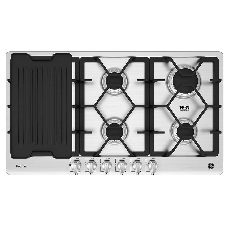 GE Profile Parrilla de gas 6 quemadores 90cm — Imagen 1 de 4