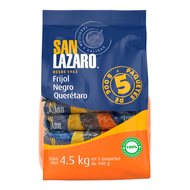 San Lazaro Frijol Negro Querétaro 5 pzas de 900 g — Imagen 2 de 2