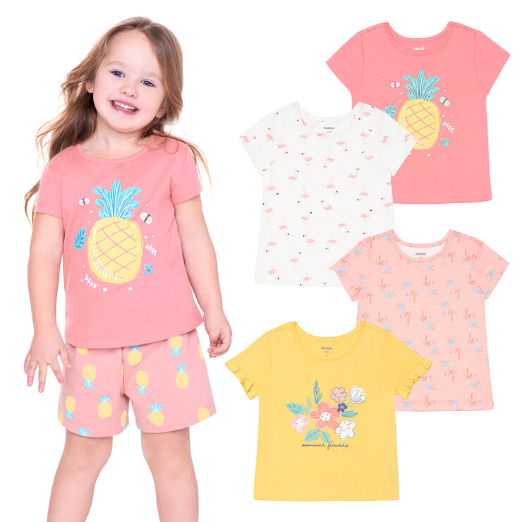 Pekkle Playera 4 piezas para Niños o Niñas Varias Tallas y Colores — Imagen 1 de 4