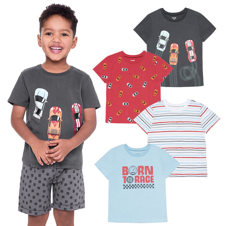 Pekkle Playera 4 piezas para Niños o Niñas Varias Tallas y Colores — Imagen 3 de 4