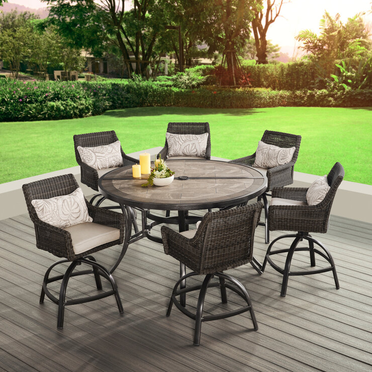 Agio, Paradise Island Juego de Comedor tejido de 7 Piezas  — Imagen 1 de 4