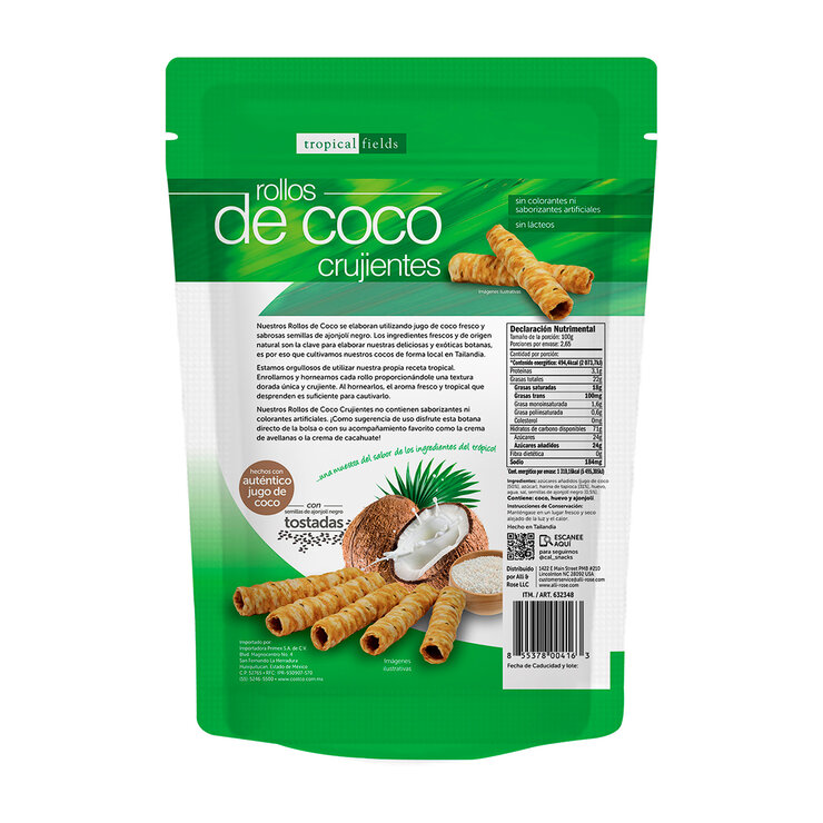 Tropical Fields Rollos de Coco Crujientes 265 g — Imagen 2 de 2
