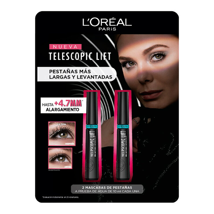 L'Oréal Telescopic Lift Mascara de Pestañas 2 pzas — Imagen 1 de 4