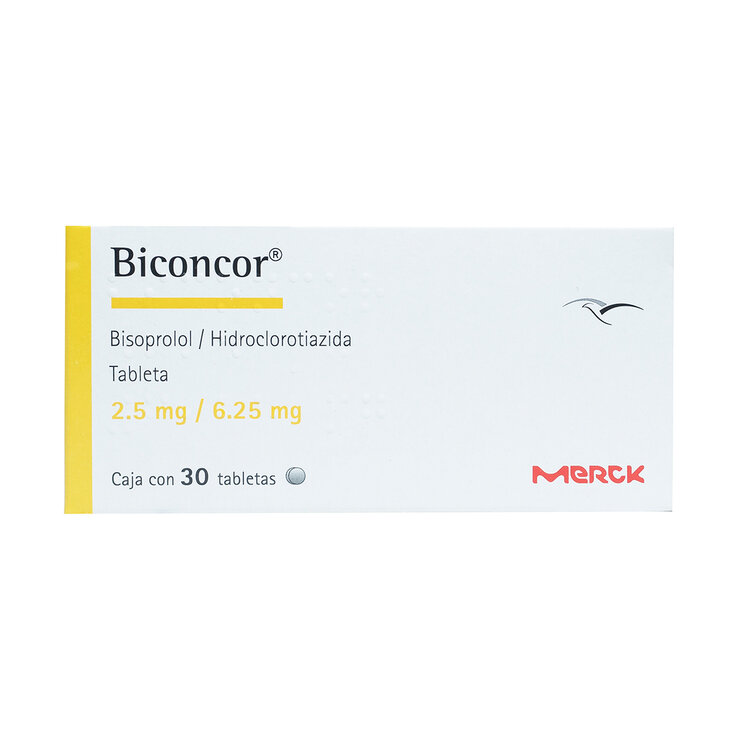 Biconcor 2.5/ 6.25 mg  30 Tabletas 