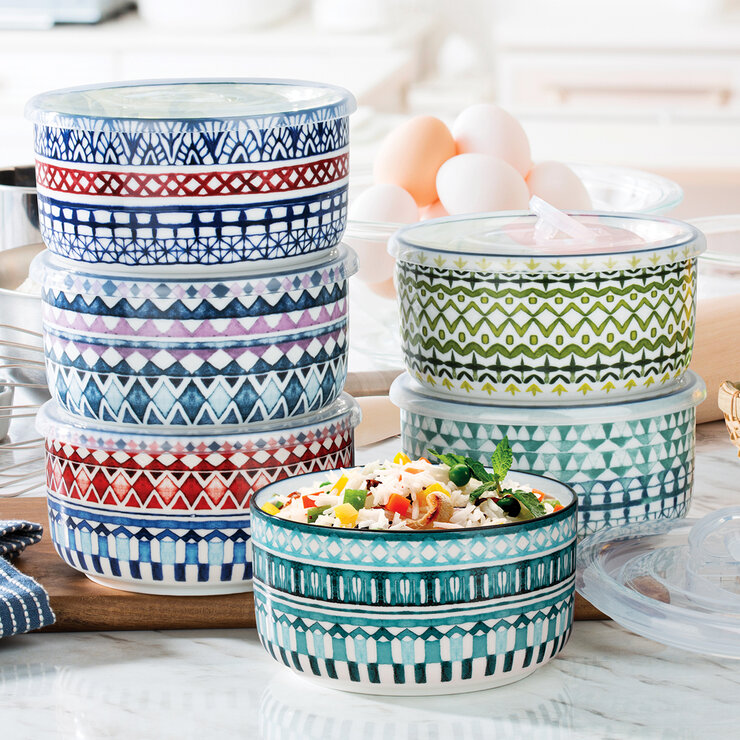 Signature Housewares Incorporated Juego de 6 Recipientes para Microondas con Tapas — Imagen 2 de 3