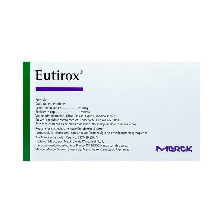 Eutirox 25 mg 50 Tabletas — Imagen 4 de 4