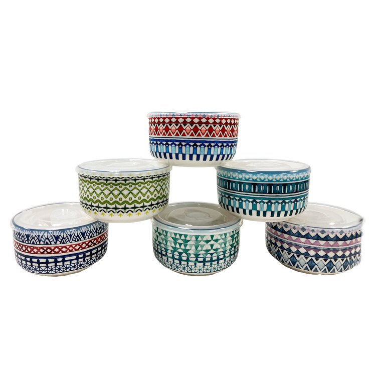 Signature Housewares Incorporated Juego de 6 Recipientes para Microondas con Tapas — Imagen 3 de 3