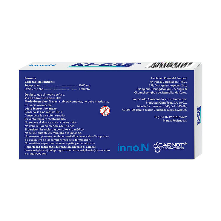 KI-CAB 50 mg con 30 Tabletas — Imagen 3 de 3