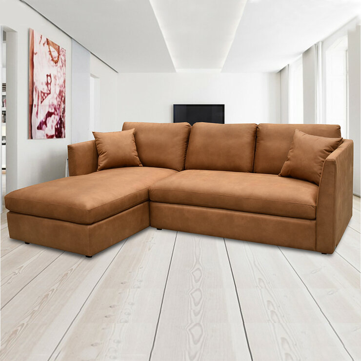 Kelly, Sala Modular de 2 Piezas, Lado Derecho, Color Café — Imagen 1 de 4
