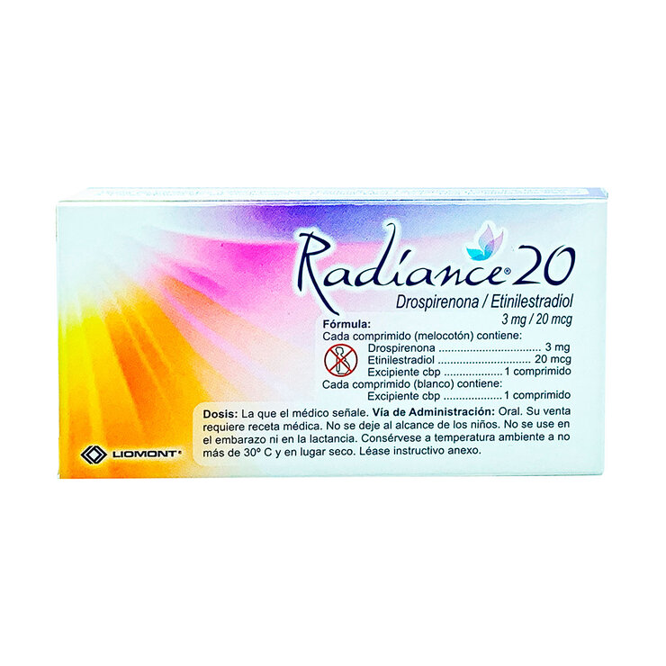 Radiance 20  3 mg / 20 mcg con 28 comprimidos — Imagen 2 de 3