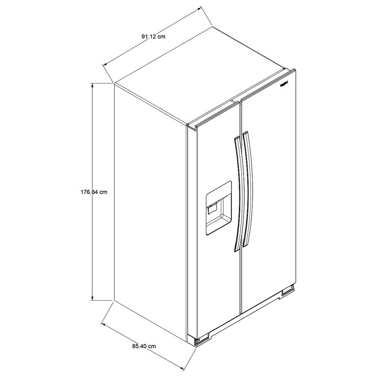 Whirlpool Refrigerador 25' Side by Side — Imagen 3 de 3