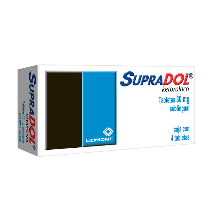 Supradol Sublingual 30 mg con 4 Tabletas — Imagen 2 de 3