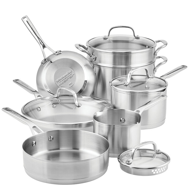 KitchenAid Batería de Cocina de Acero Inoxidable 11 piezas — Imagen 4 de 4