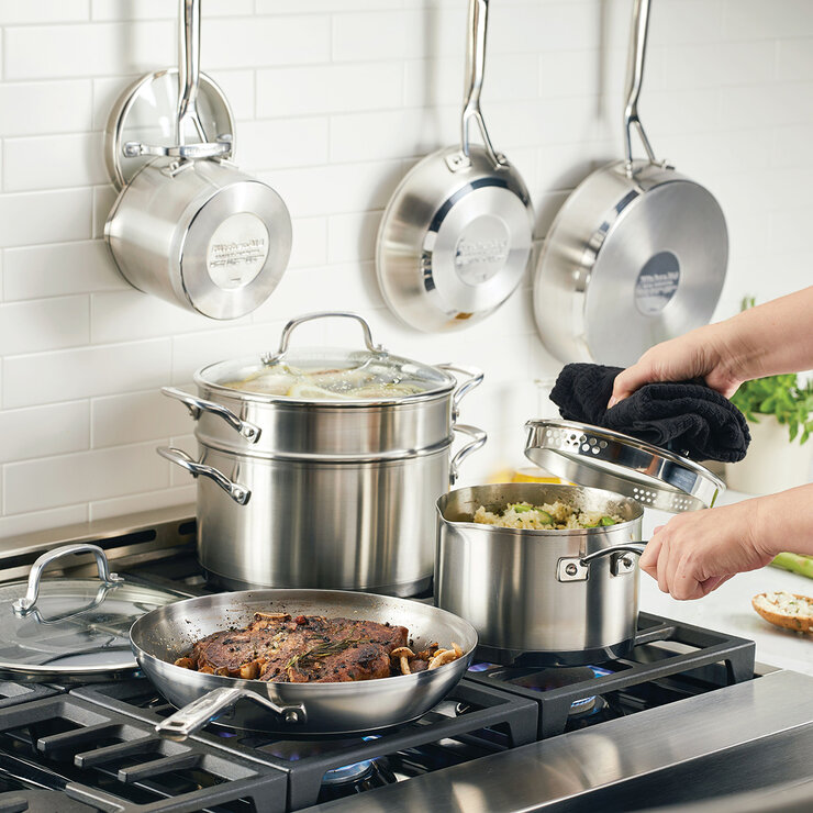 KitchenAid Batería de Cocina de Acero Inoxidable 11 piezas — Imagen 1 de 4