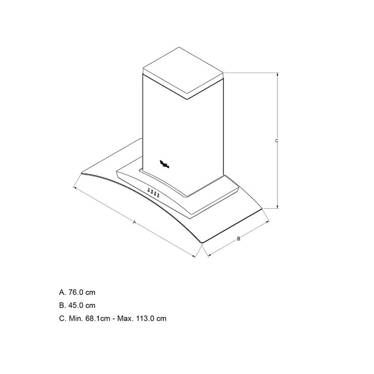 Whirlpool Campana de pared 76cm — Imagen 2 de 3