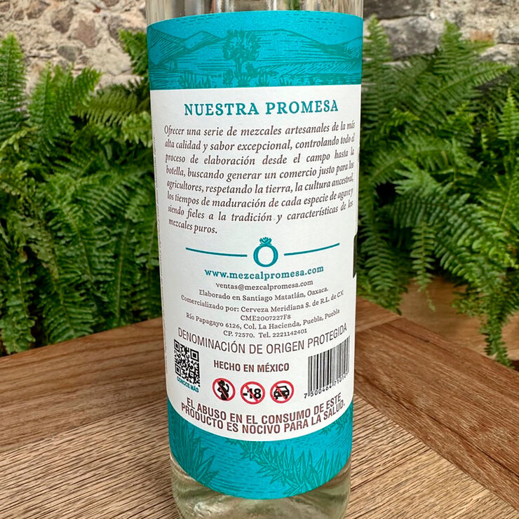 Mezcal Promesa Espadín 750 ml — Imagen 4 de 4
