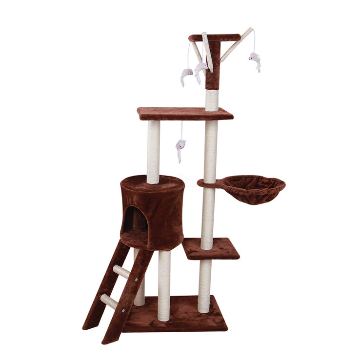 Fancy Pets Mueble para Gato con Escalera, Casa, Hamaca, Juguete y Postes Rascador 140 cm  — Imagen 1 de 3