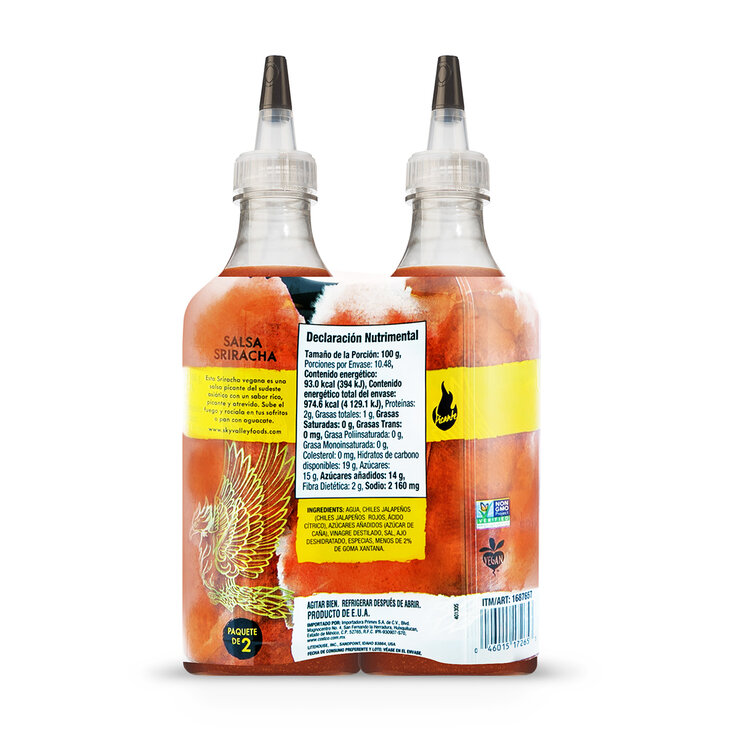 Sky Valley Salsa Sriracha 2 pzas de 524 g — Imagen 2 de 2