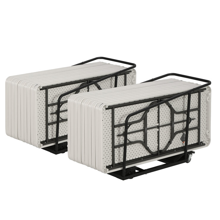 Lifetime Mesas Plegables 1.52m Color Blanco 22 Piezas con Carro Transportador — Imagen 2 de 4