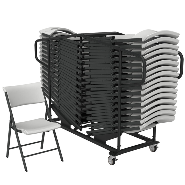 Lifetime Sillas Plegables Color Blanco 32 Piezas con Carro Transportador — Imagen 1 de 4
