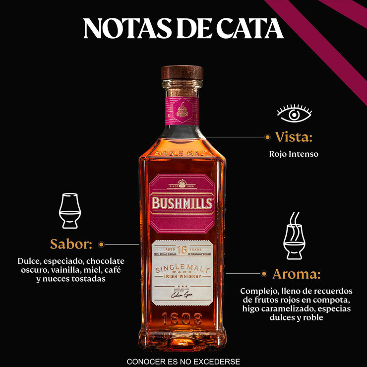 Whiskey Bushmills 16 años 750ml — Imagen 4 de 4