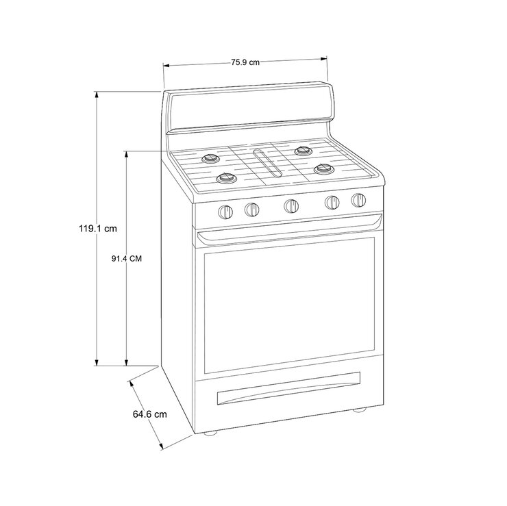 Whirlpool Estufa de gas 30" 5 quemadores — Imagen 2 de 4