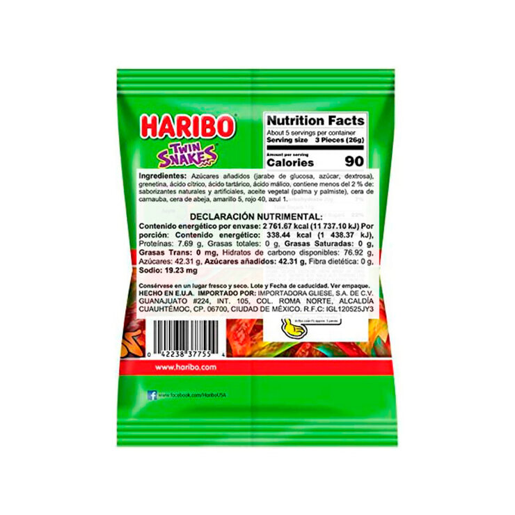 Haribo Gomitas Agridulces Twin Snakes 816 g — Imagen 2 de 3