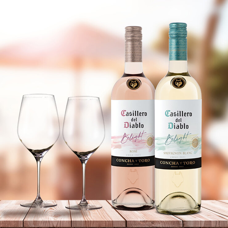 Vinos Blanco y Rosado Casillero del Diablo Be Light 4/750ml  — Imagen 2 de 3