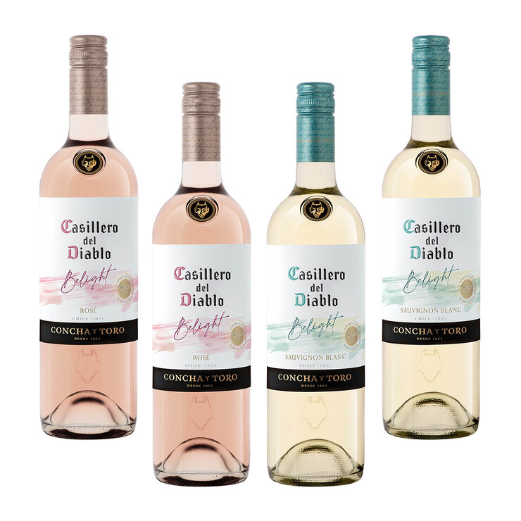 Vinos Blanco y Rosado Casillero del Diablo Be Light 4/750ml  — Imagen 1 de 3