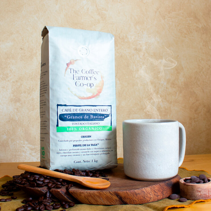 The Coffee Farmer’s Coop, Café Granos de Barista 100% Orgánico 1 kg — Imagen 2 de 4