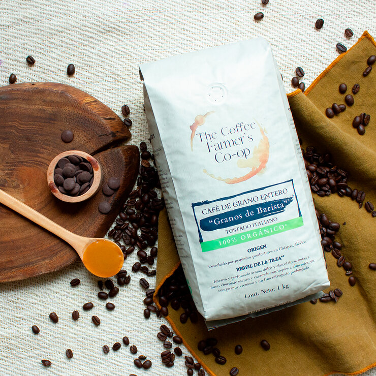 The Coffee Farmer’s Coop, Café Granos de Barista 100% Orgánico 1 kg — Imagen 3 de 4