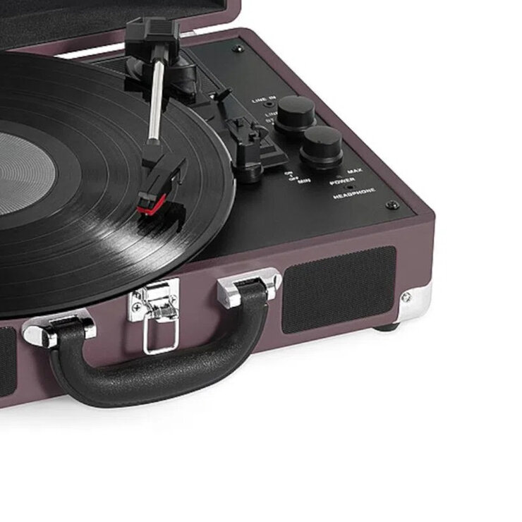 Victrola, Tornamesa Vintage Bluetooth - Portafolio Vintage Magenta — Imagen 2 de 3