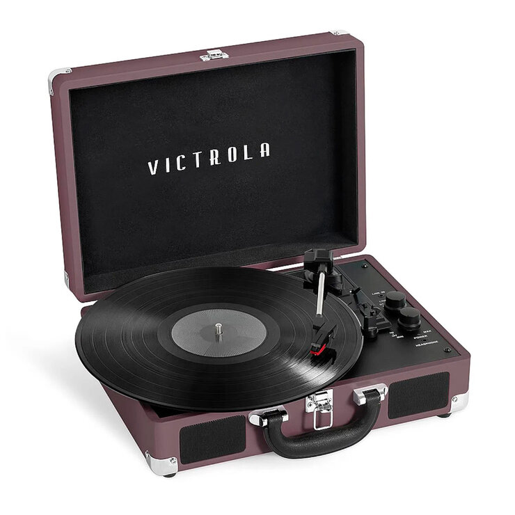 Victrola, Tornamesa Vintage Bluetooth - Portafolio Vintage Magenta — Imagen 1 de 3