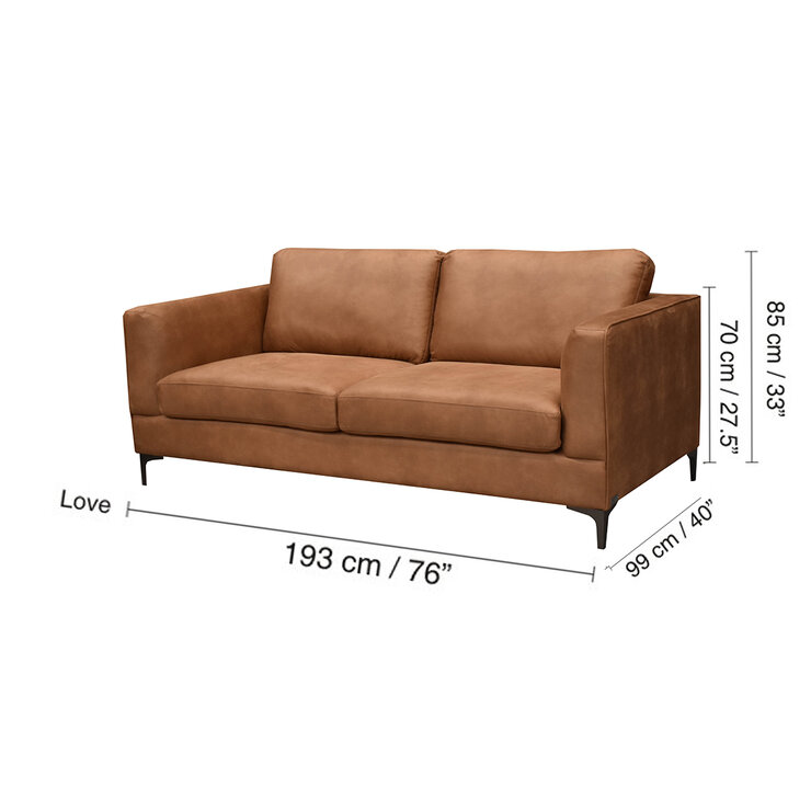 Harvey, Love seat Color Café — Imagen 4 de 4