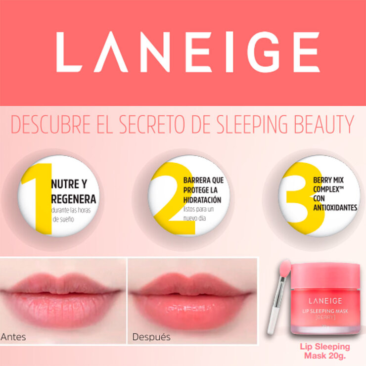  Laniege Mascarilla para Labios y Gel Facial 20g + 70 ml  — Imagen 4 de 4