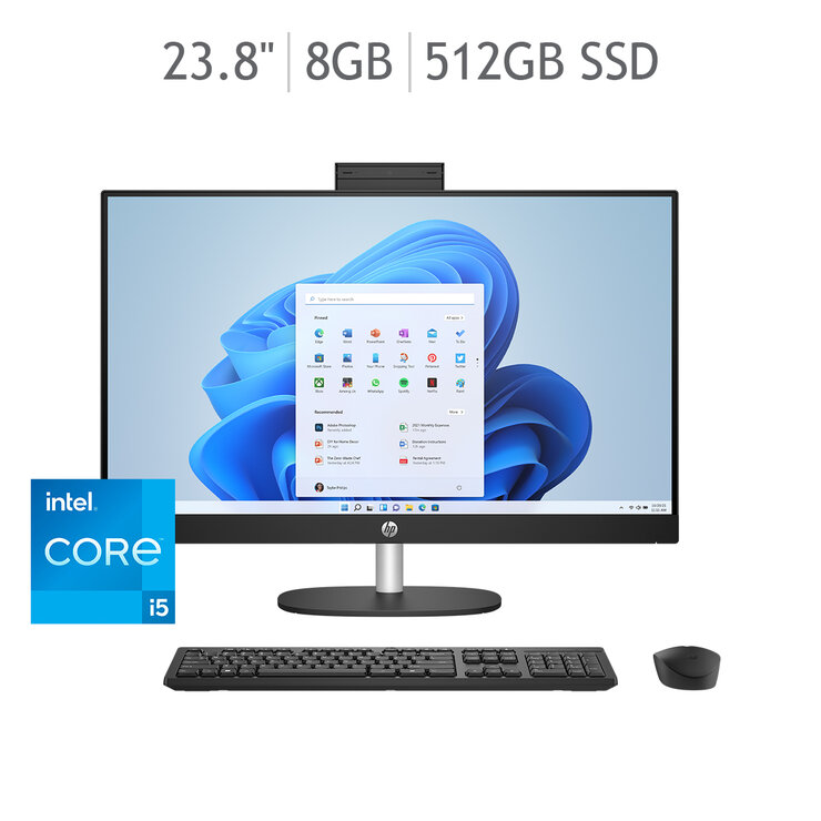 HP AIO 23.8"  Intel® Core i5-1135G7 8GB 512GB SSD Windows 11 — Imagen 1 de 4