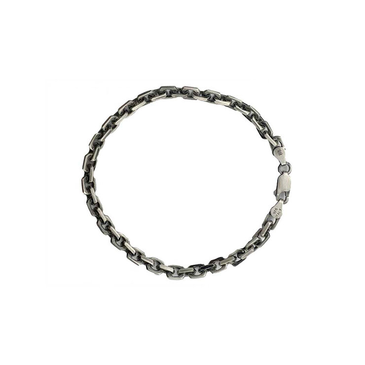 Avonza Men, Brazalete Eslabones de Plata Pavonada, Acabado Mate, para Caballero — Imagen 1 de 2